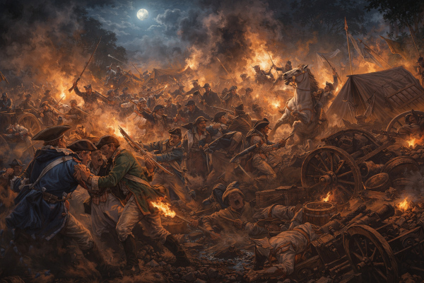 Battle of Karánsebes chaos at night
