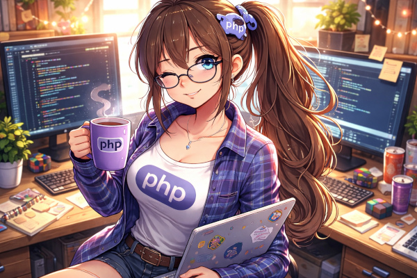PHP programmer in a cozy setup