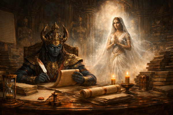 Yama in his celestial office